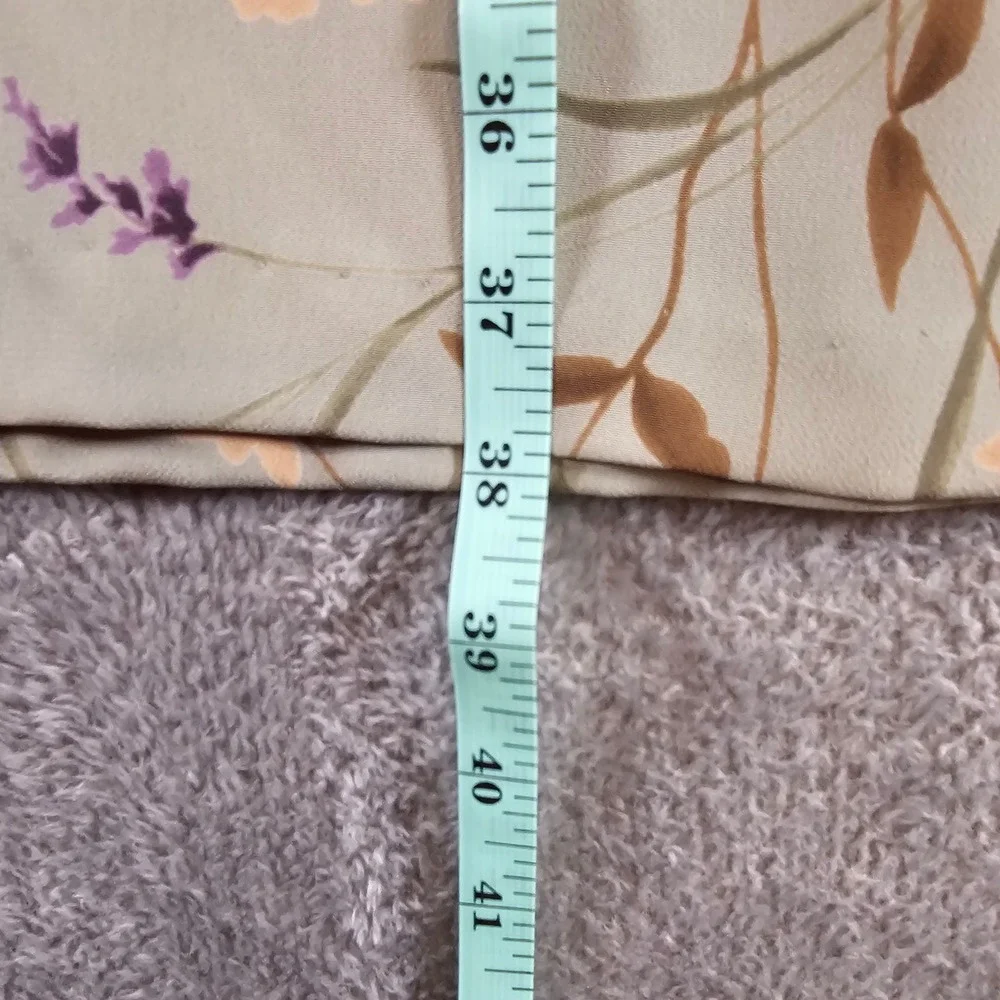 Wrapper Vintage 90s Sage Green Floral Maxi Skirt Side Slit Size 5/6 Cottagecore